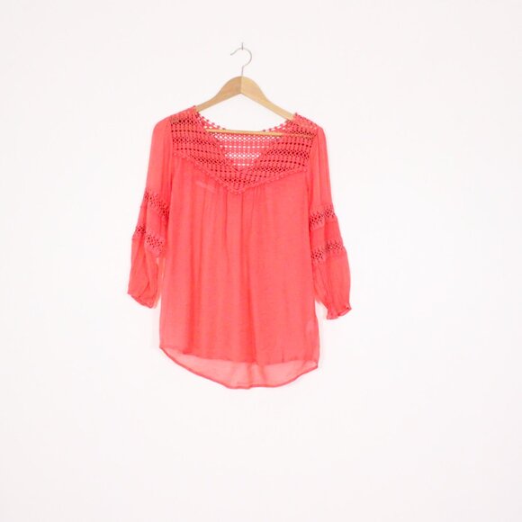 *Maurices Coral Woven Sear-sucker Lightweight Blouse - Picture 4 of 8